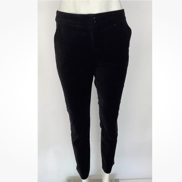 Boden Sz 6 US Straight Leg Velvet Trouser Pants Black Cotton Elastane - Picture 1 of 7
